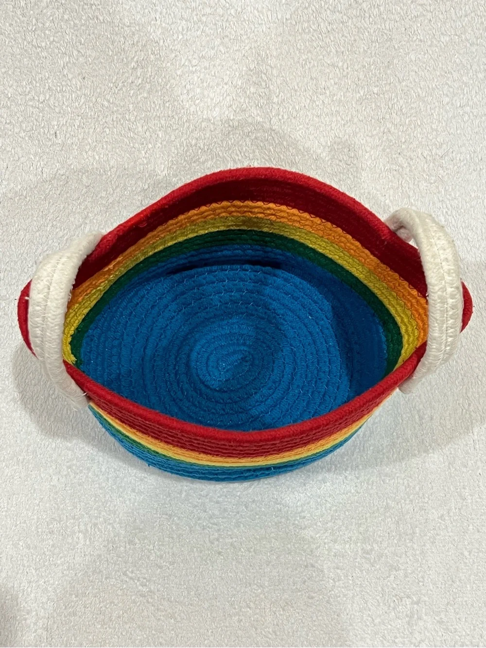 Rainbow Woven Rope Basket